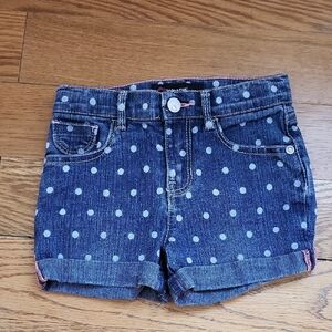 Little Girls Denim Poke-A-Dot Shorts